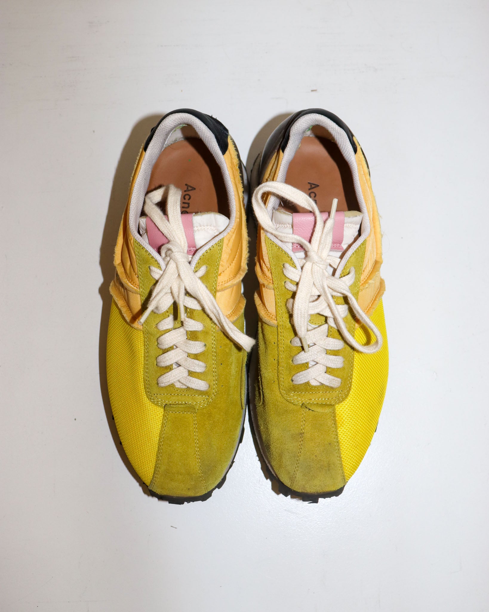Pre-owned: Acne Studios Barric Deconstructed Sneaker in Yellow