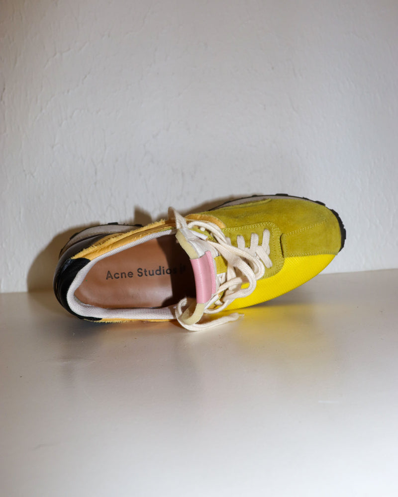 Pre-owned: Acne Studios Barric Deconstructed Sneaker in Yellow