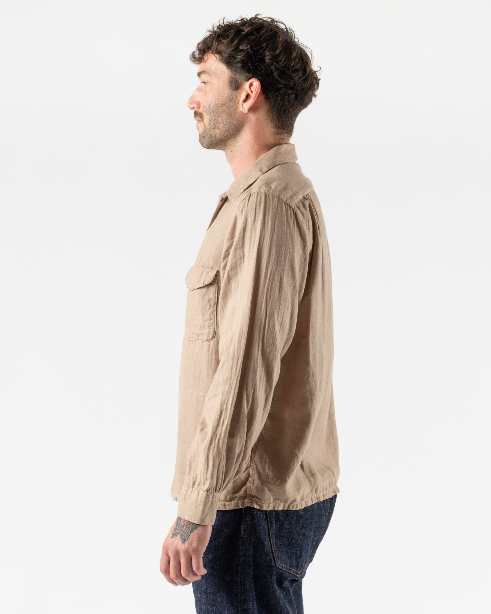 T.T. Open Collar Shirt in Yakusugi