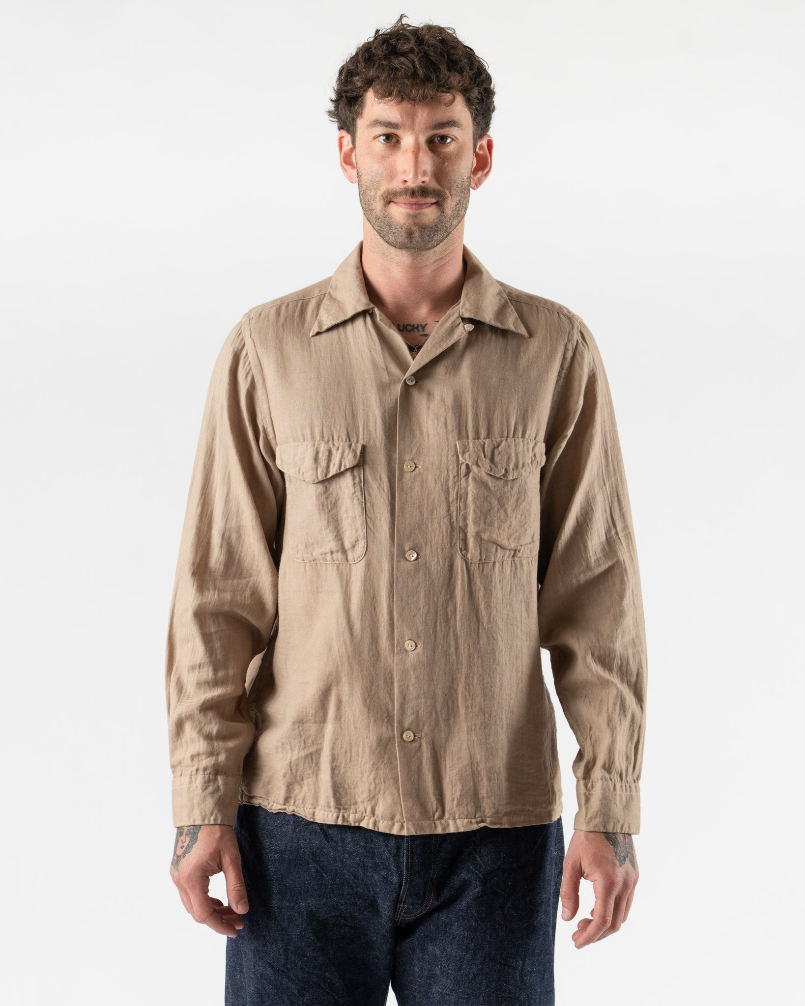 T.T. Open Collar Shirt in Yakusugi