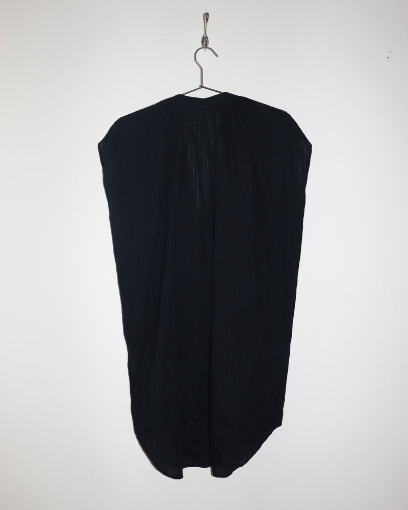 Pre-owned: Aish Cotton V-Neck Dress in Black