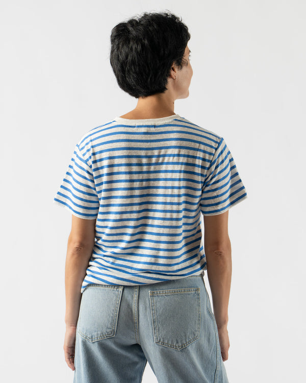 Alex Mill Garcon Tee in Blue/Off White