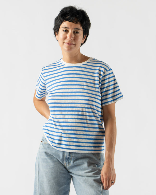Alex Mill Garcon Tee in Blue/Off White