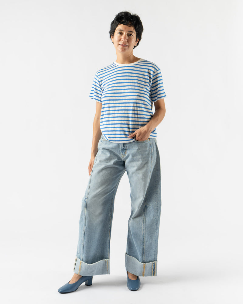 Alex Mill Garcon Tee in Blue/Off White