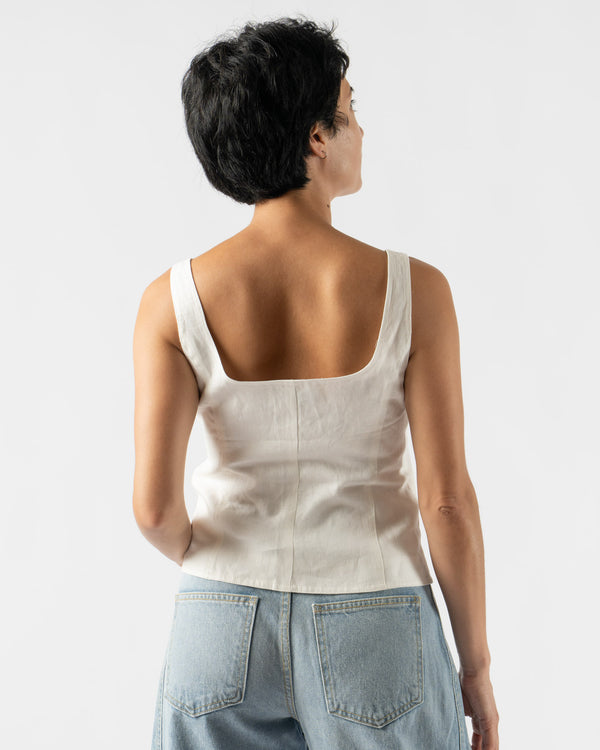 Alex Mill Luna Vest in Linen Off White