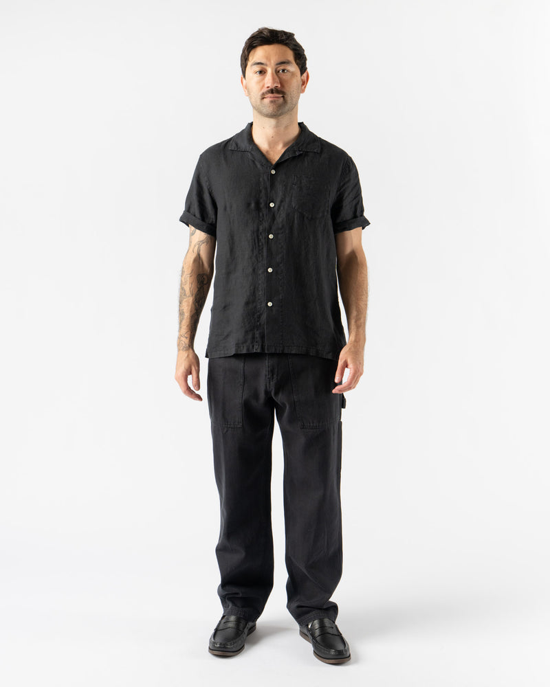 Alex Mill Camp Shirt in Linen Black