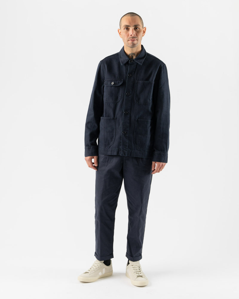 Alex Mill Garment Dyed Work Jacket in Dark Navy