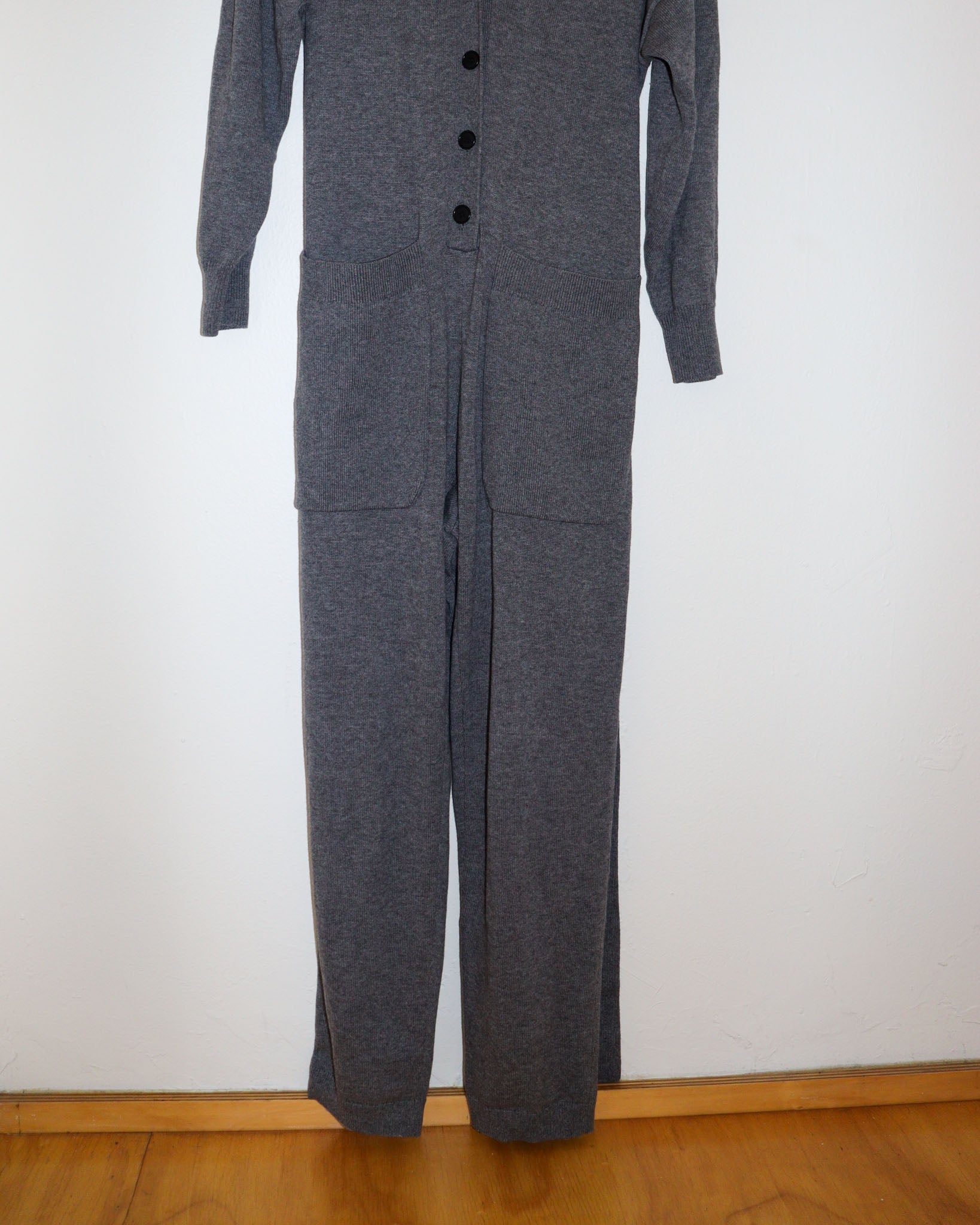 Pre-owned: Alex Mill Cotton Wool Belted Jumpusit in Grey