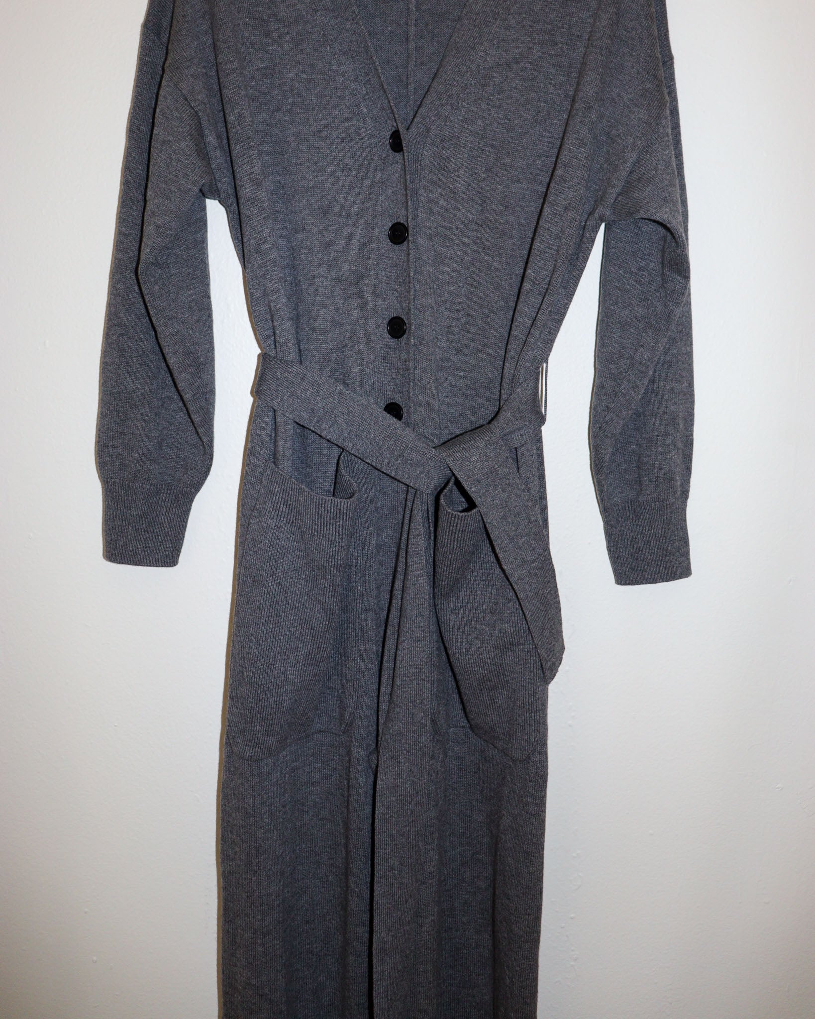Pre-owned: Alex Mill Cotton Wool Belted Jumpusit in Grey