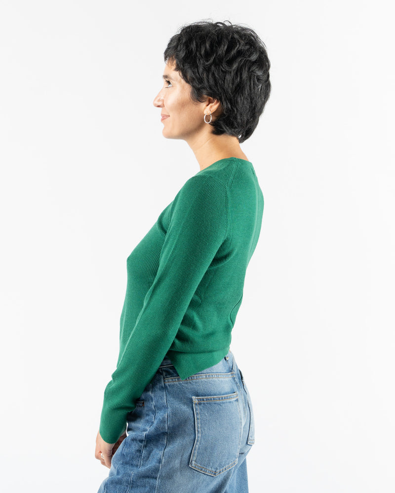 Alex Mill Ava Fine Gauge Sweater in Emerald