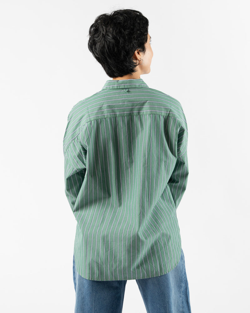 Alex Mill Jo Shirt in Green Stripe