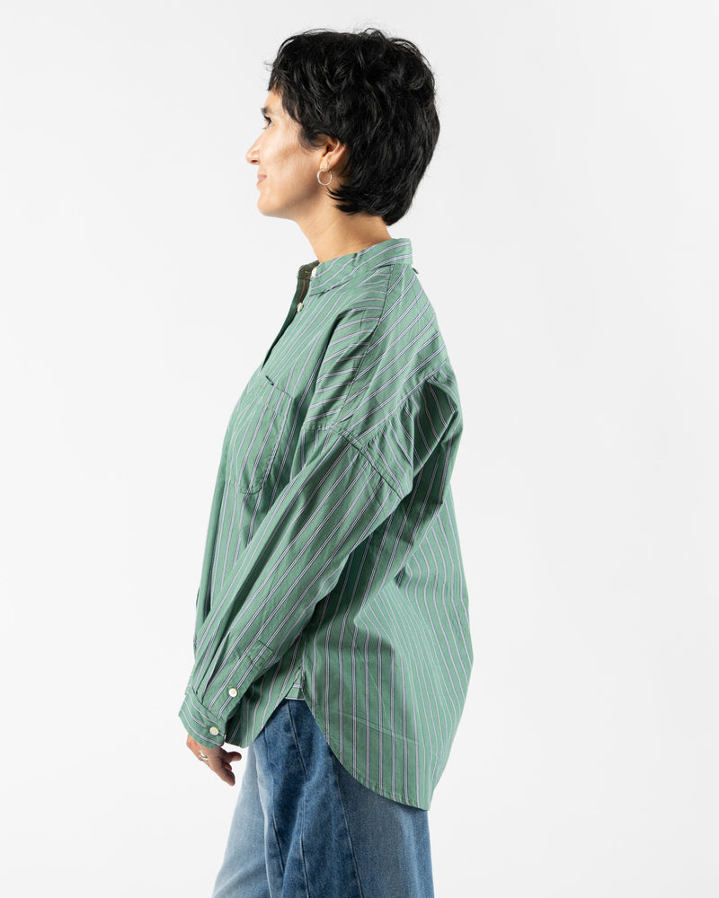 Alex Mill Jo Shirt in Green Stripe