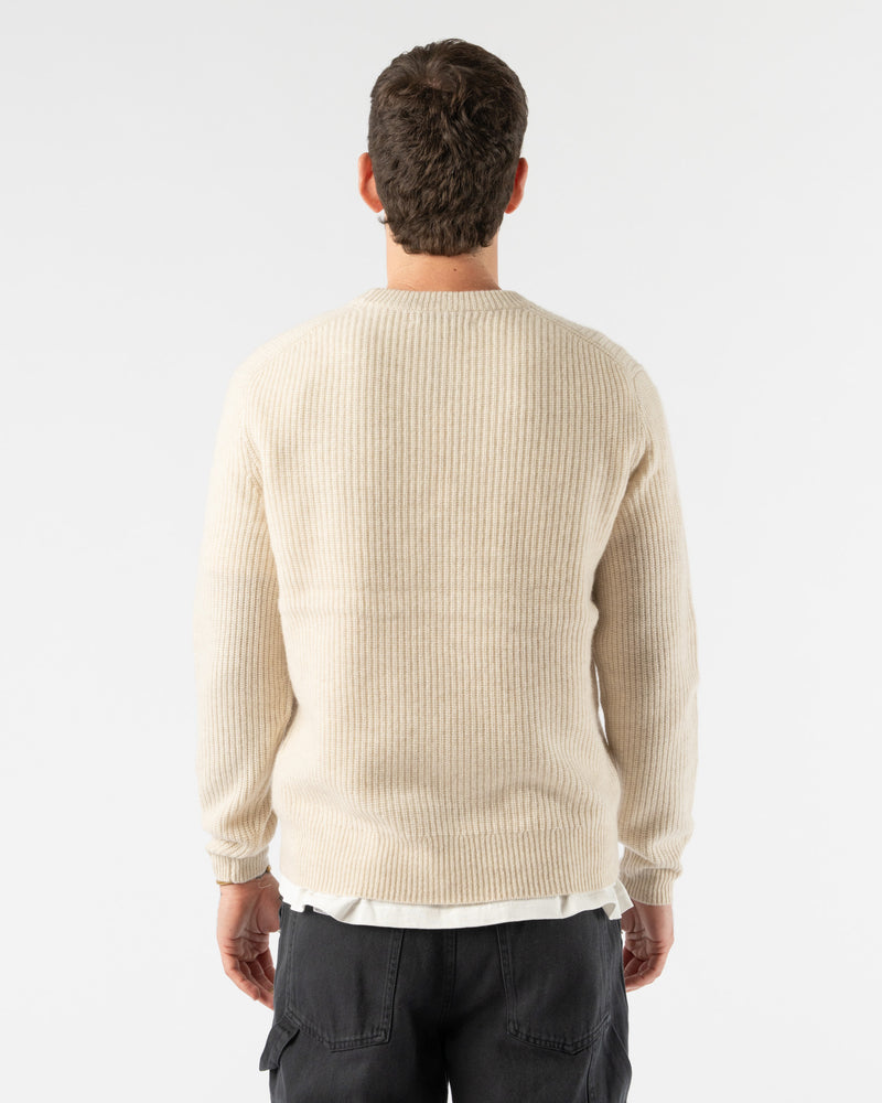 Alex Mill Marled Cashmere Jordan Sweater in Heather Ecru