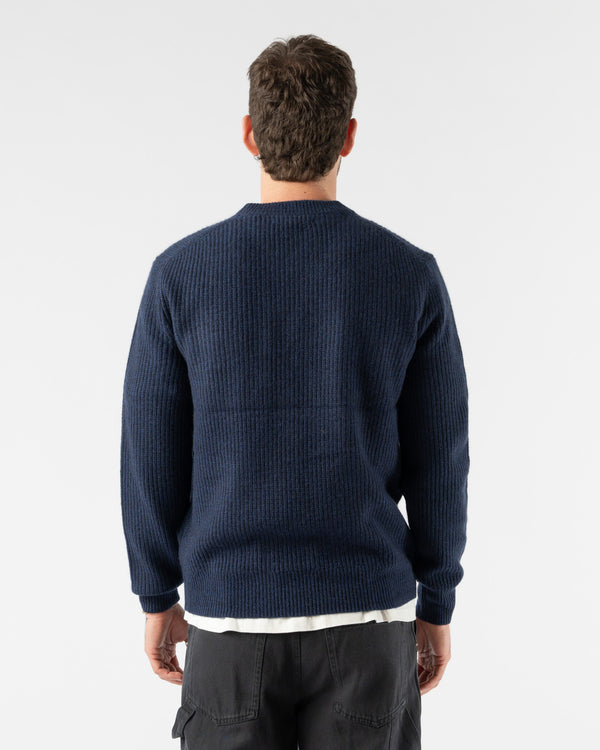 Alex Mill Marled Cashmere Jordan Sweater in Heather Navy