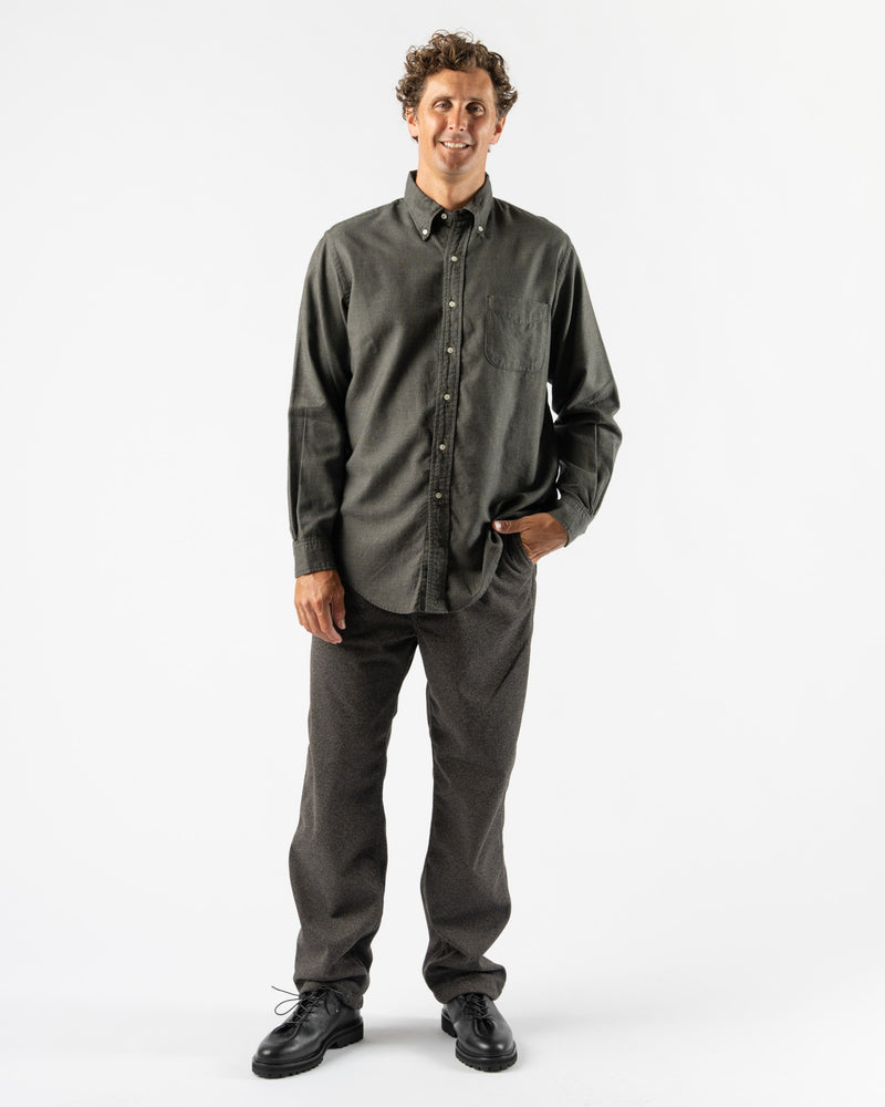 orSlow Oxford Standard Button Down Shirt in Charcoal Gray