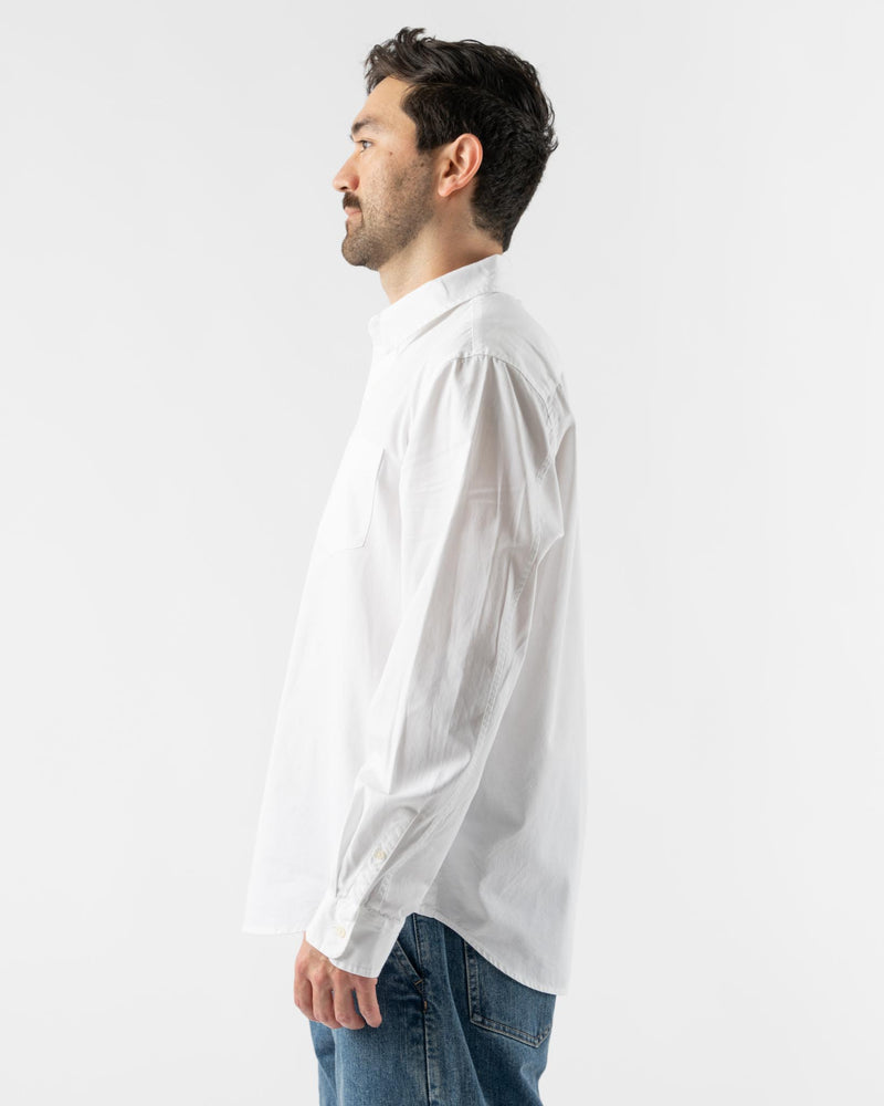 Alex Mill Mill Shirt in White Cotton Twill