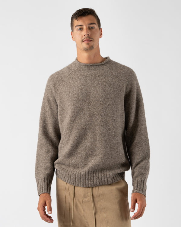 Alex Mill Alex Rollneck Sweater in Alpaca Chestnut