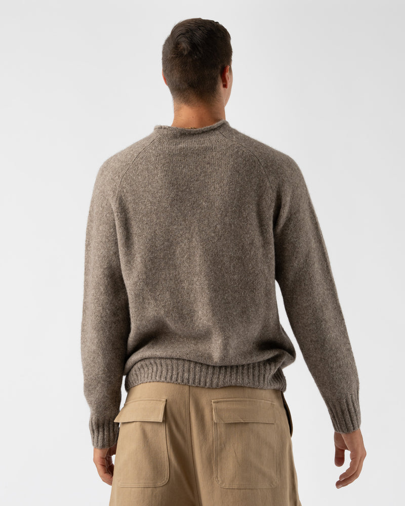 Alex Mill Alex Rollneck Sweater in Alpaca Chestnut