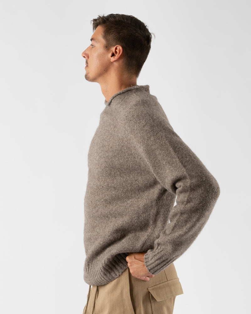 Alex Mill Alex Rollneck Sweater in Alpaca Chestnut