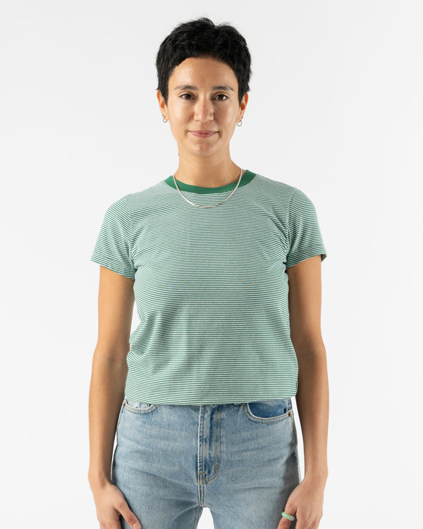 Alex Mill Prospect Tee in Green/White