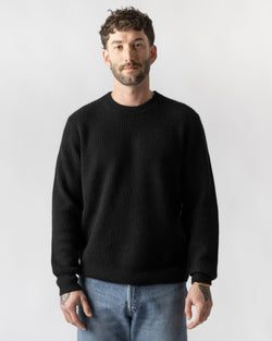 Alex Mill Mens Washed Cashmere Jordan Sweater in Black