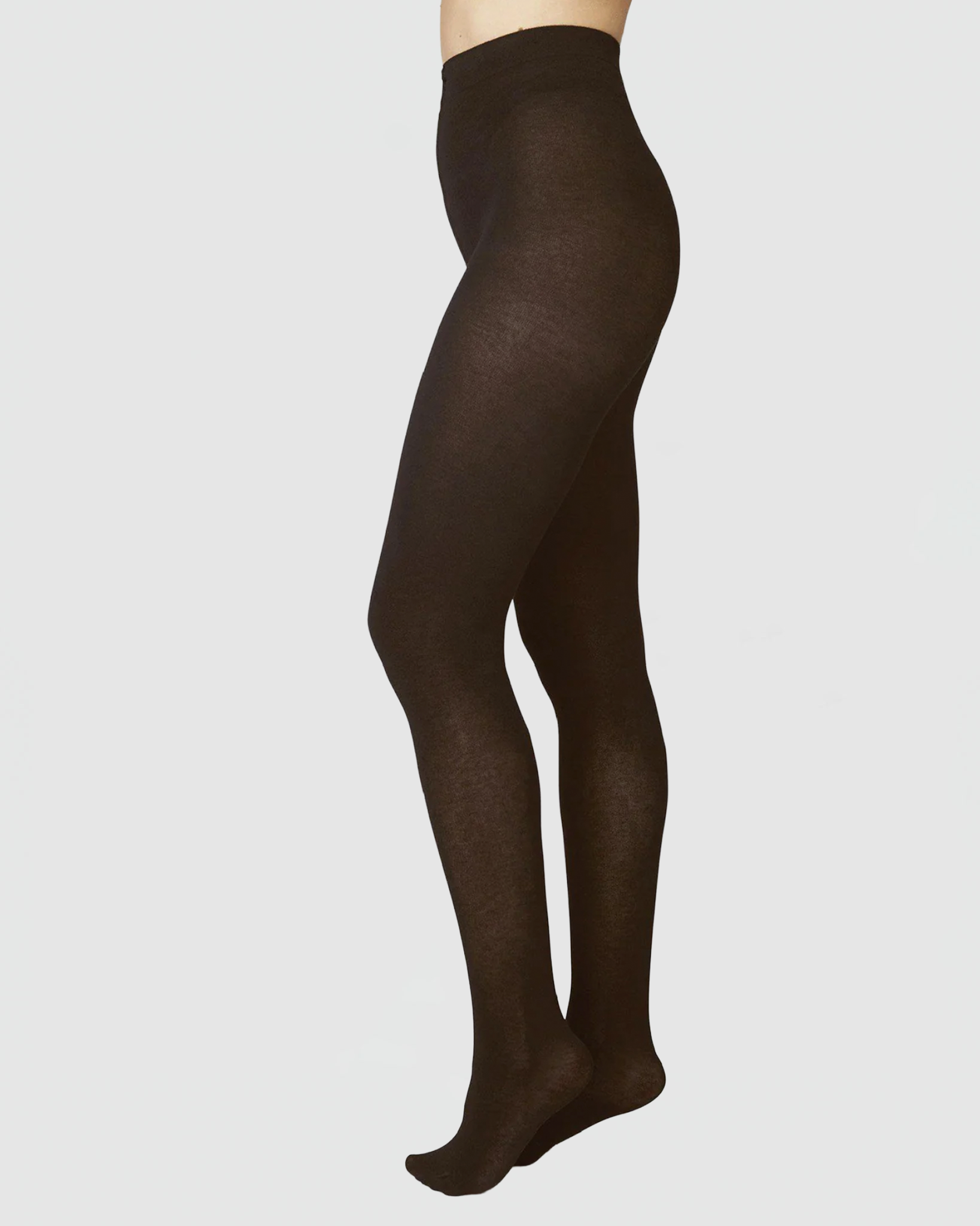 Swedish Stockings Alice Cashmere Tights in Dark Brown
