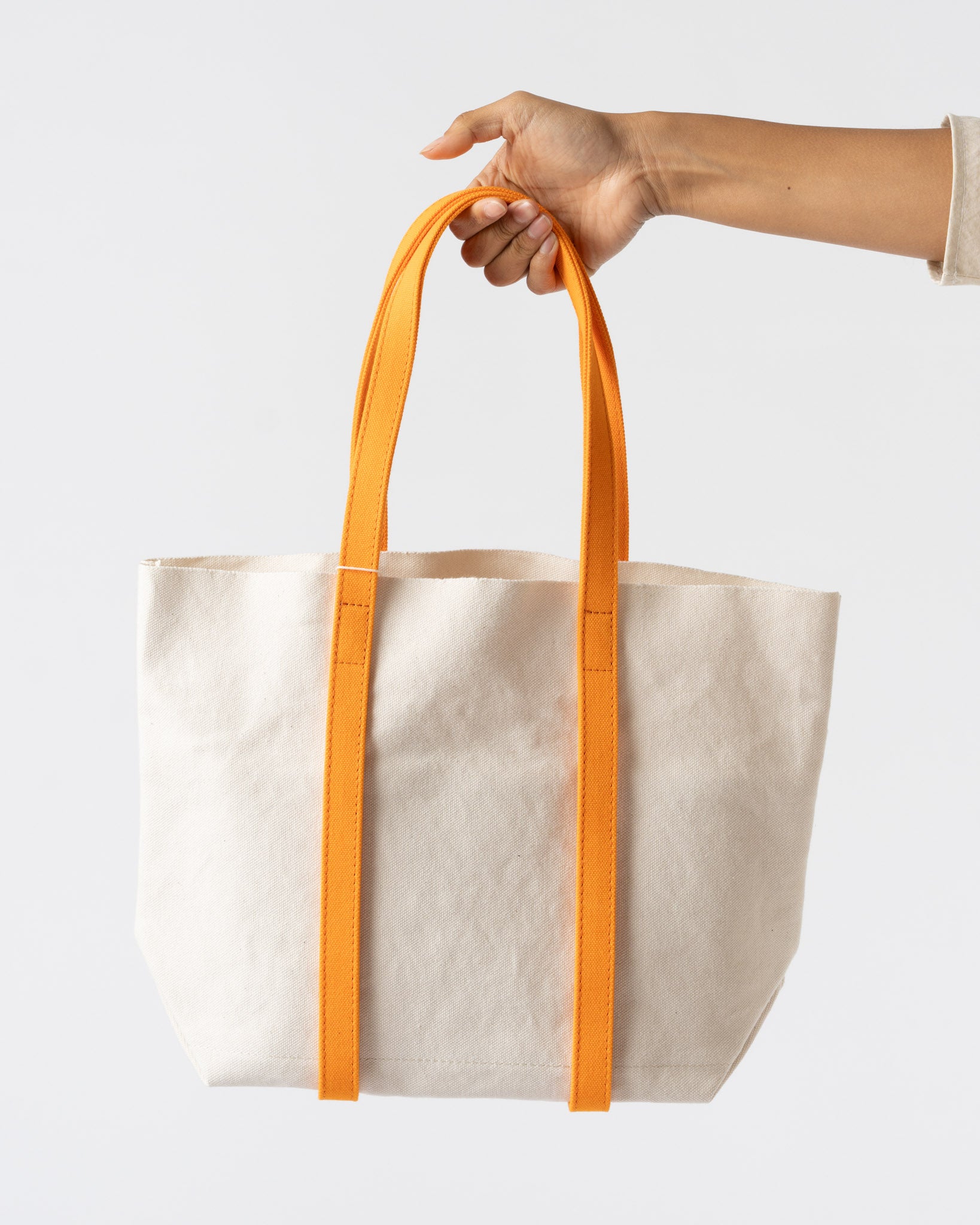 Amiacalva Washed Canvas Tote 2 Tone S in Orange
