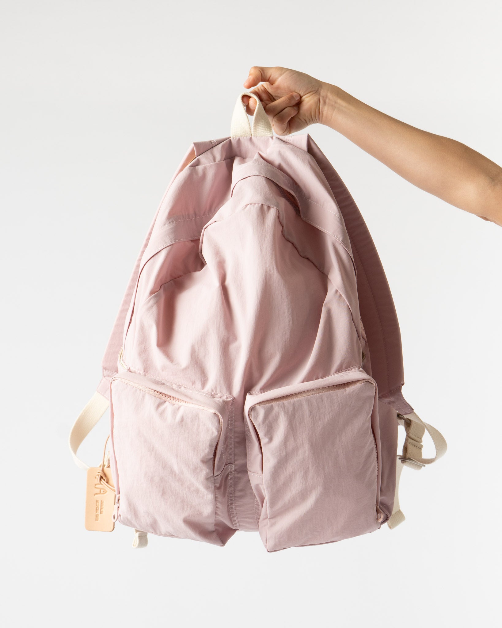 Amiacalva Shrink Nylon Backpack in Sakura Pink