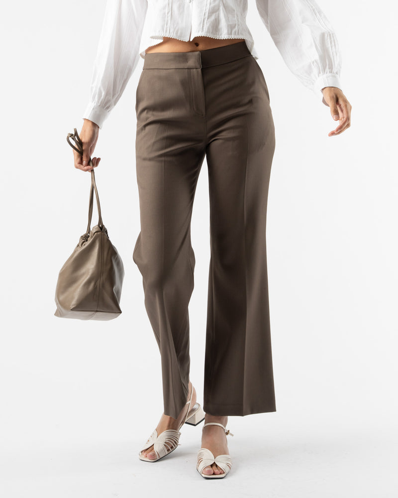 Amomento Straight Fit Wool Pants in Khaki Curated at Jake and Jones