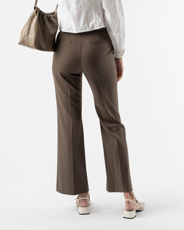 Amomento Straight Fit Wool Pants in Khaki