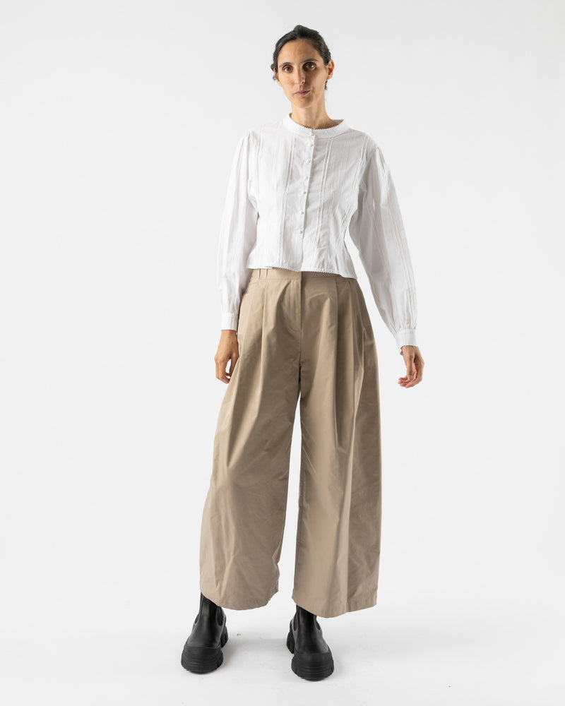 Amomento Two Tuck Balloon Pants in Beige