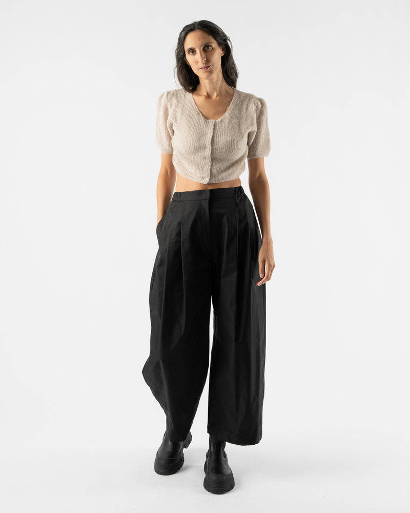 Amomento Two Tuck Balloon Pants in Black Curated at Jake and Jones