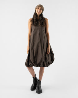 Amomento Volume Sleeveless Dress in Brown