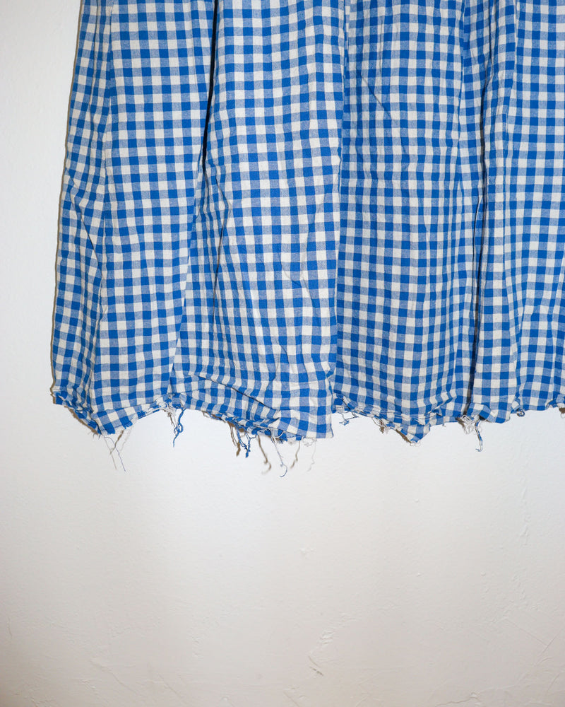 Pre-owned: April Meets October Gingham Plaid Dress in Blue