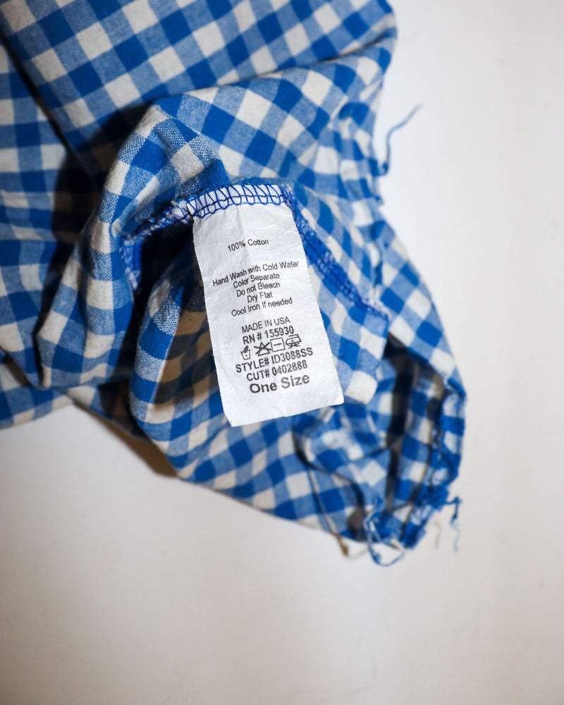 Pre-owned: April Meets October Gingham Plaid Dress in Blue