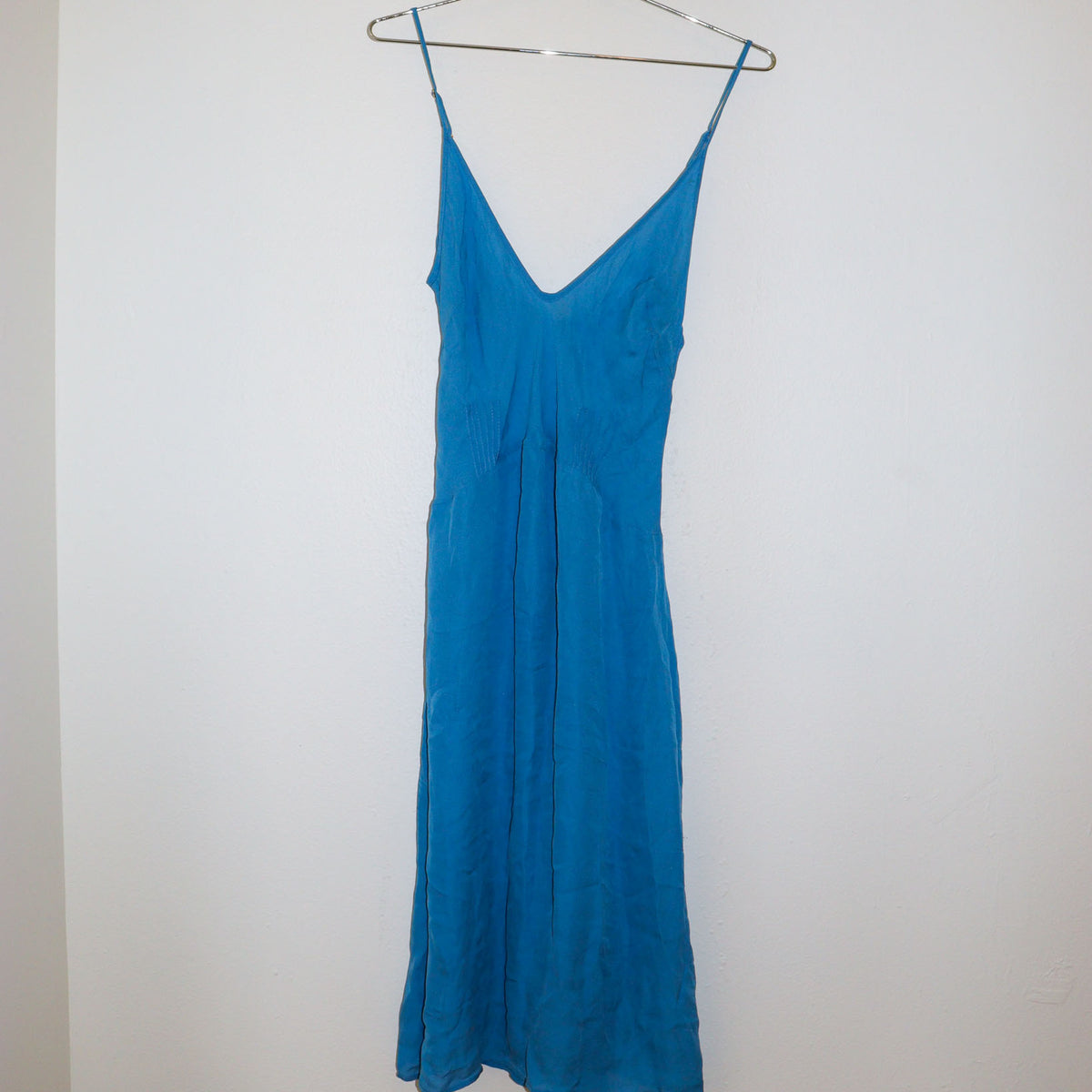 Pre-owned: Araks Silk Slip Dress in Blue