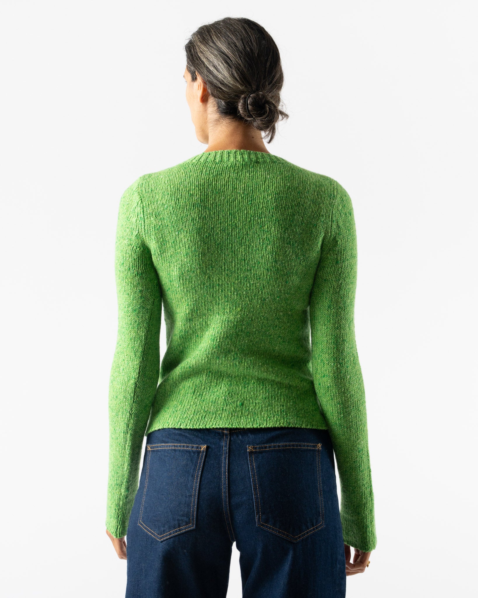 Auralee Cashmere Pullover in Top Green
