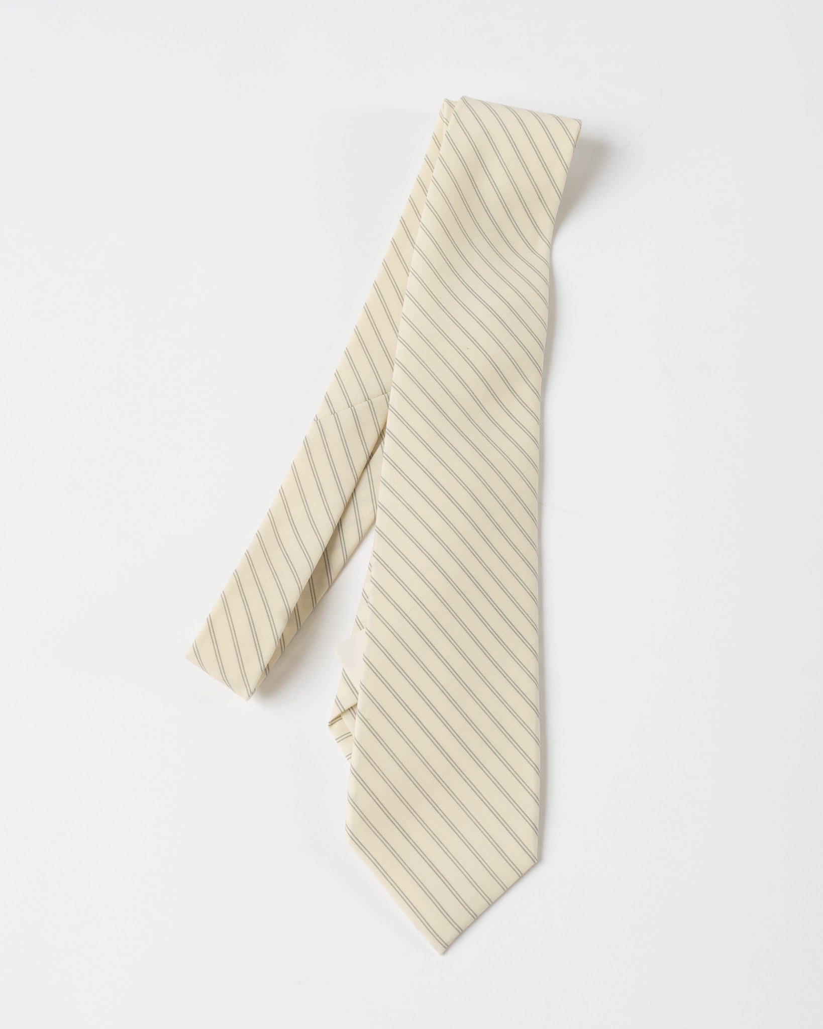 Auralee Super Fine Wool Neck Tie in Ivory
