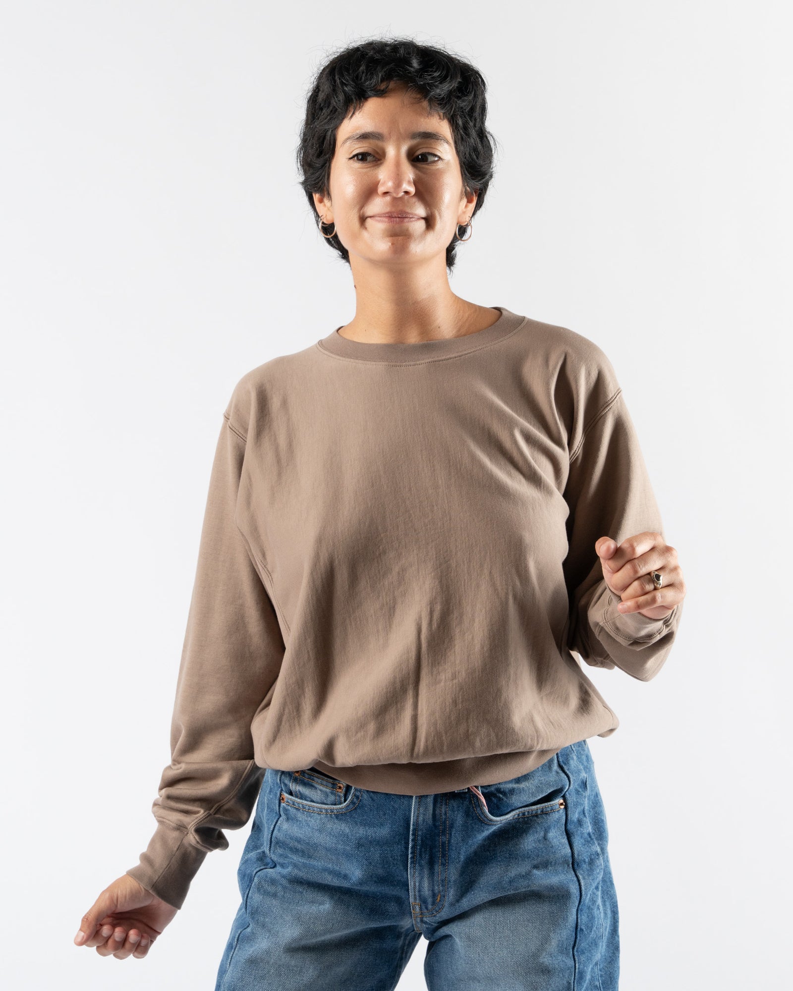 【激安】 Sweat Gauge High Elastic Womens Auralee Pullover Gray in ジャケット・アウター