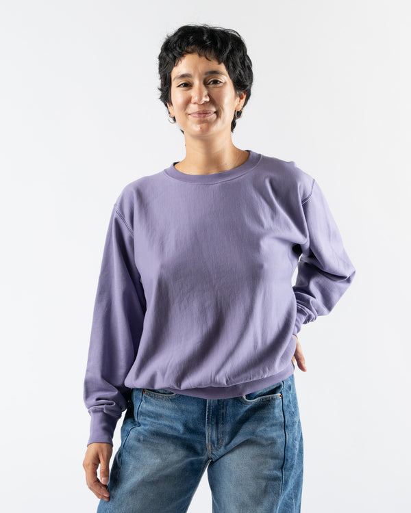 Auralee Elastic High Gauge Sweat Pullover in Purple