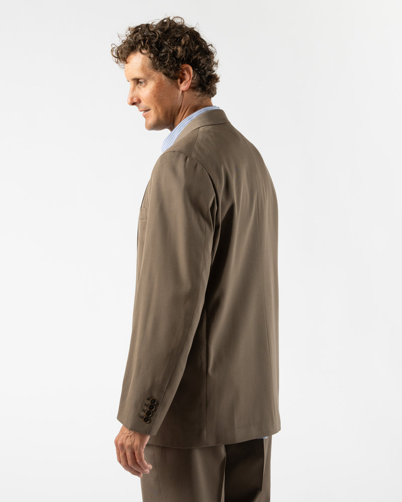 Auralee Light Wool Max Gabardine Jacket in Top Brown