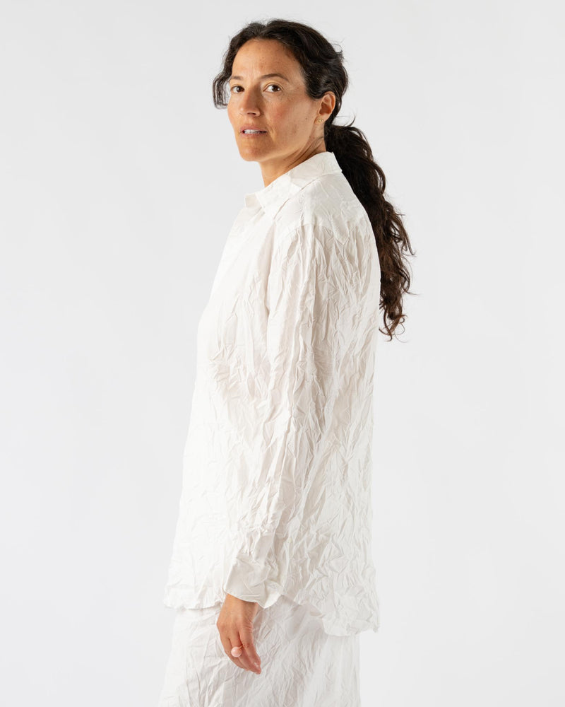 Auralee Wrinkled Washed Finx Twill Shirt in White