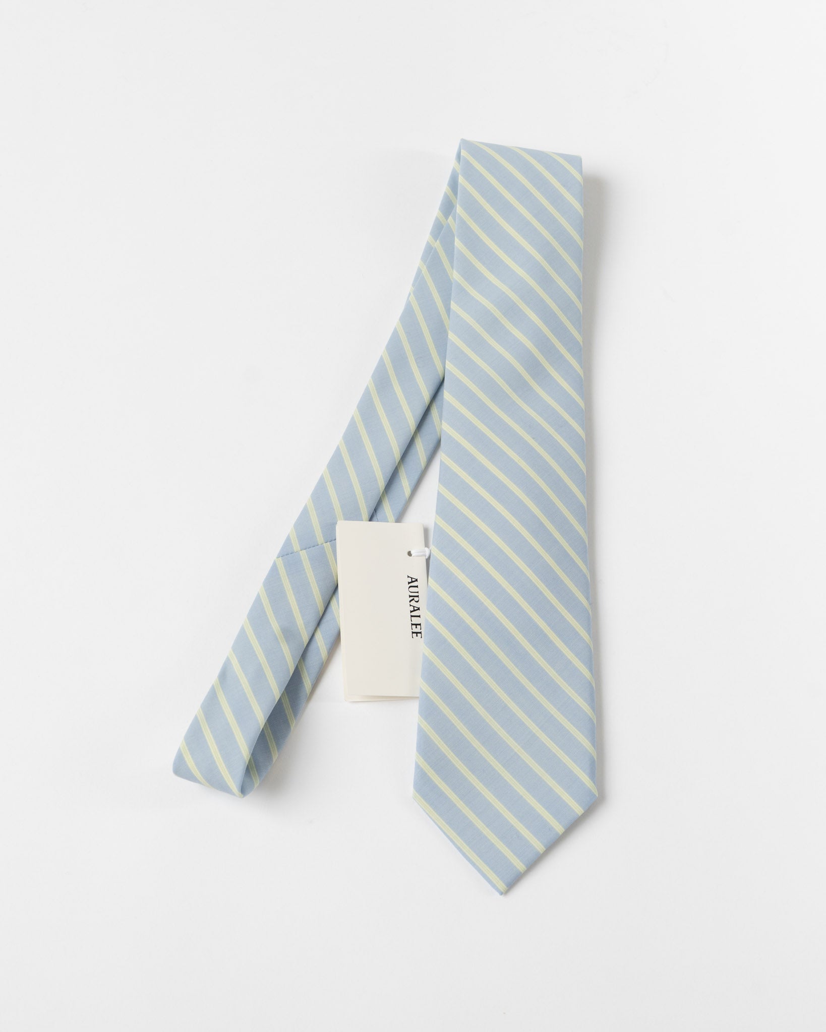 Auralee Super Fine Wool Neck Tie in Sax Blue
