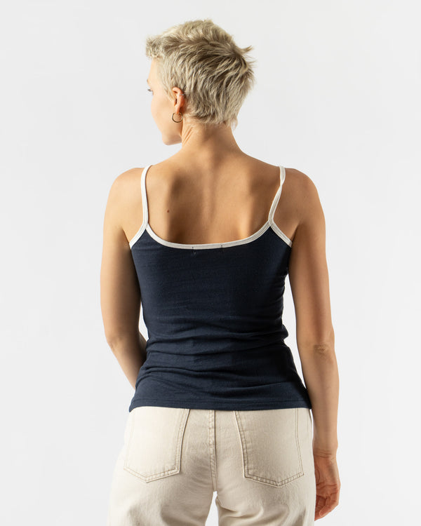 B Sides Zora Ringer Tank in Navy/White