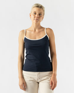 B Sides Zora Ringer Tank in Navy/White