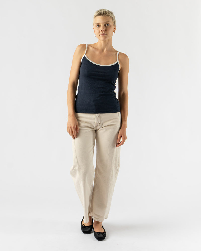 B Sides Zora Ringer Tank in Navy/White