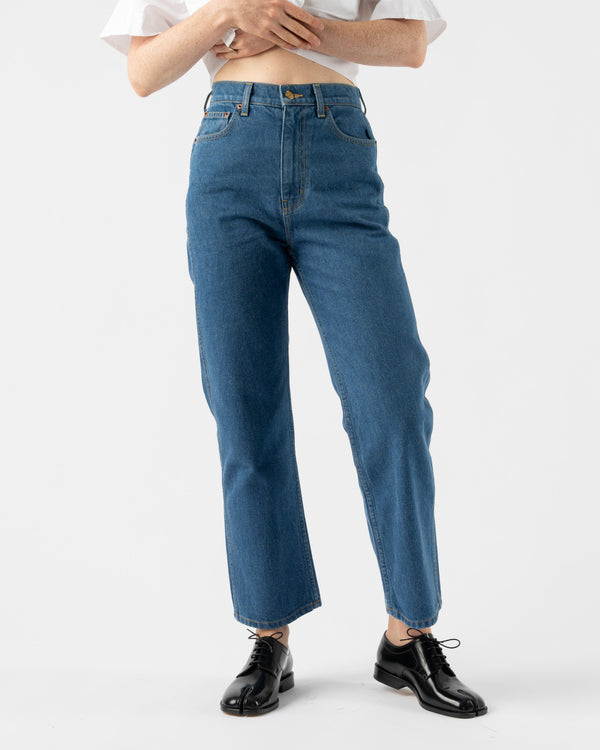B Sides Plein High Straight Jeans in Bessette Blue