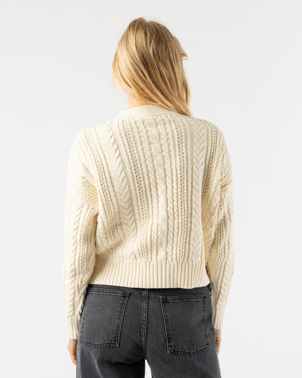 Alex Mill Cable Knit Nico Chunky Cardigan in Ivory