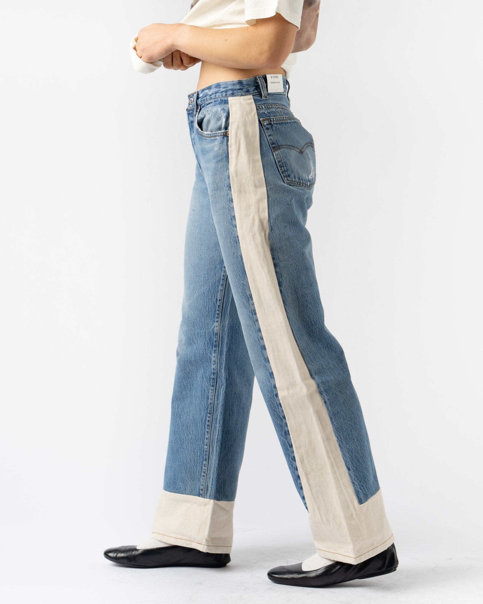 B Sides Reworked Slouch Jean in Vintage Indigo/Natural