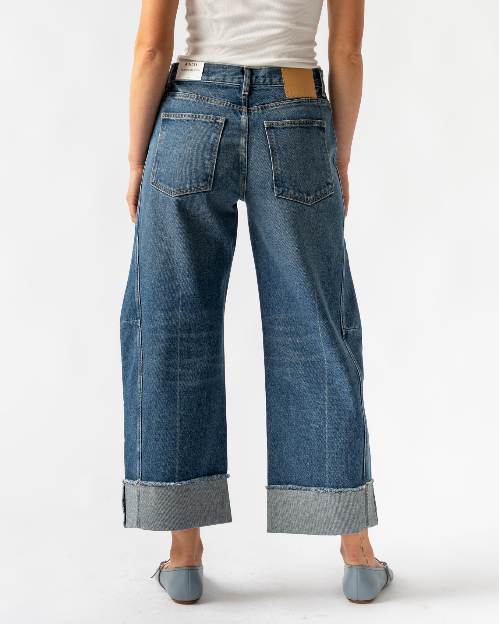 B Sides Relaxed Cuffed Lasso in Vista Blue
